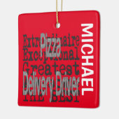 Pizza Delivery Driver Extraordinaire CUSTOM Keramisch Ornament (Links)