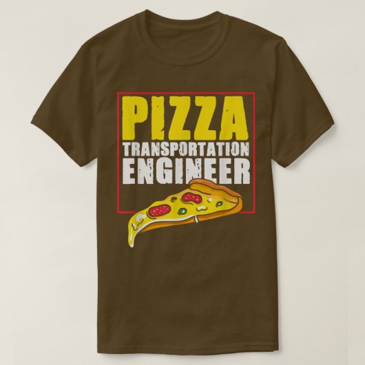Pizza Delivery Guy Engineer T-shirt (Design voorkant)