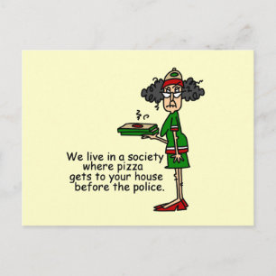 Pizza Delivery Humor Briefkaart