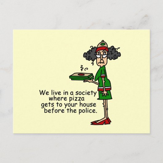 Pizza Delivery Humor Briefkaart (Voorkant)