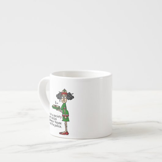 Pizza Delivery Humor Espresso Kop (Links)