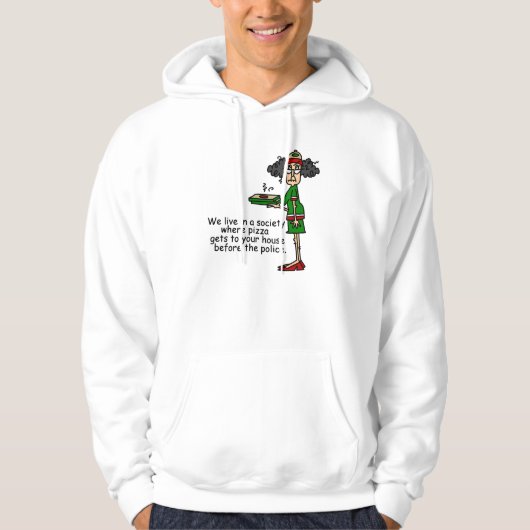 Pizza Delivery Humor Hoodie (Voorkant)