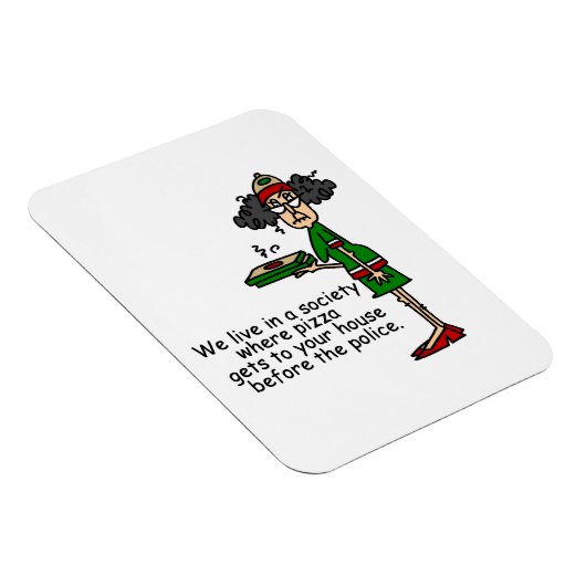 Pizza Delivery Humor Magneet (Rechterzijde)