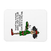 Pizza Delivery Humor Magneet (Horizontaal)