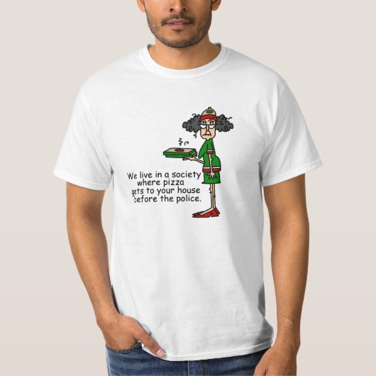 Pizza Delivery Humor T-shirt (Voorkant)