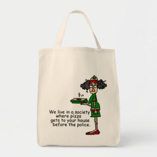 Pizza Delivery Humor Tote Bag