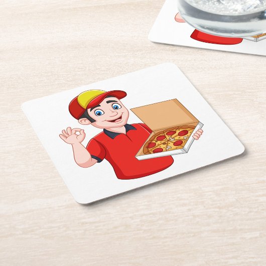 Pizza Delivery Kartonnen Onderzetters