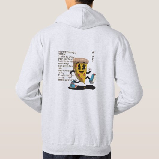 Pizza Design: Circular View  Hoodie (Achterkant)