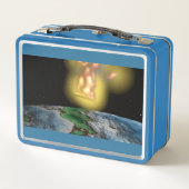 Pizza die Atmosphere Lunchbox invoert (Achterkant)