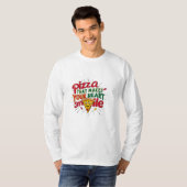 Pizza die je hart doet glimlachen T-shirt | plezie (Voorkant volledig)