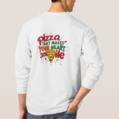 Pizza die je hart doet glimlachen T-shirt | plezie (Achterkant)