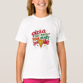 Pizza die je hart doet glimlachen T-shirt | plezie