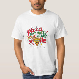 Pizza die je hart doet glimlachen T-shirt | plezie