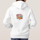 Pizza die je hart doet glimlachen T-shirt | plezie (Achterkant)
