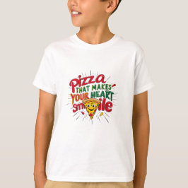 Pizza die je hart doet glimlachen T-shirt | plezie