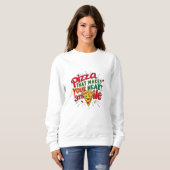 Pizza die je hart doet glimlachen T-shirt | plezie (Voorkant volledig)