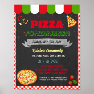 Pizza Dinner Fondsenwerving evenement sjabloon Poster