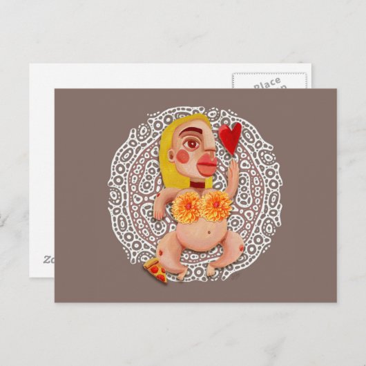 Pizza Diva Briefkaart (Voorkant / Achterkant)