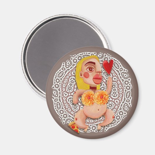 Pizza Diva Frigo Magnet (Voorkant / Achterkant)