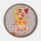 Pizza Diva Frigo Magnet (Voorkant)