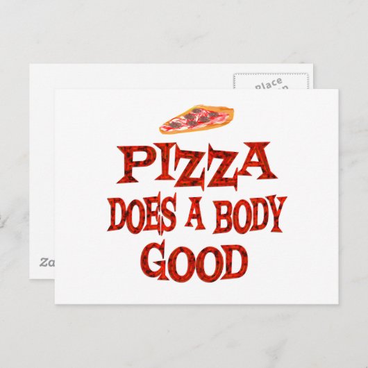 Pizza doet het goed briefkaart (Voorkant / Achterkant)