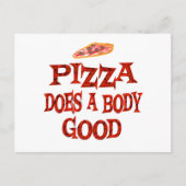 Pizza doet het goed briefkaart (Voorkant)