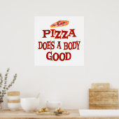Pizza doet het goed poster (Keuken)