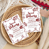 Pizza doodle special Delivery Baby Shower  Kaart
