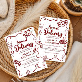 Pizza doodle special Delivery Baby Shower  Kaart