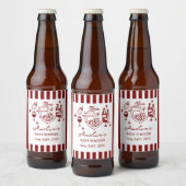 Pizza Doodle speciale bezorging Baby Shower Bier Etiket (Flessen)