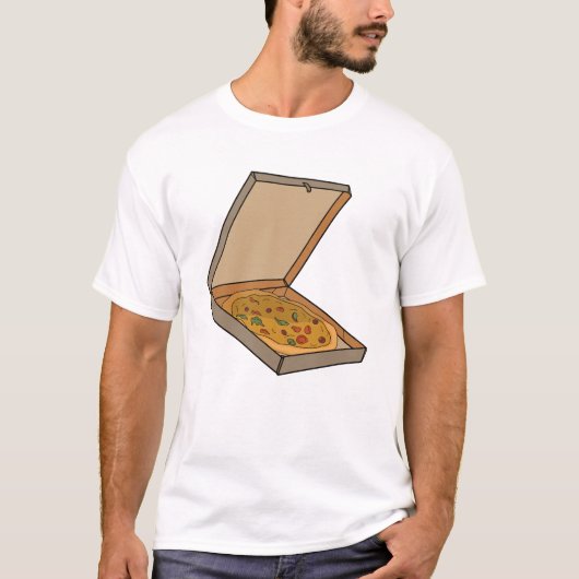Pizza Doos Pop Art Snee T-shirt (Voorkant)