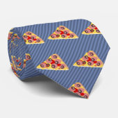 Pizza-driehoek - Aangepaste achtergrondkleur - Str Stropdas (Opgerold)
