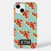 Pizza Driehoeken Fun Food Pattern voeg je initiale Case-Mate iPhone Case (Achterkant)