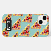 Pizza Driehoeken Fun Food Pattern voeg je initiale Case-Mate iPhone Case (Achterkant (horizontaal))