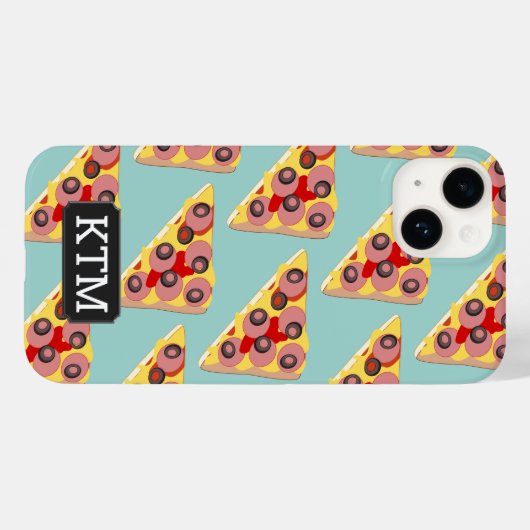 Pizza Driehoeken Fun Food Pattern voeg je initiale Case-Mate iPhone Case (Achterkant (horizontaal))