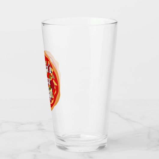 Pizza-drink met aangepaste tekst glas (Links)