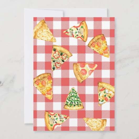 Pizza eerste verjaardag kaart (Achterkant)