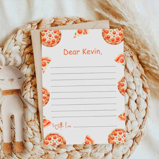 Pizza Eerste Verjaardagsfeest Tijd Capsule Kaart