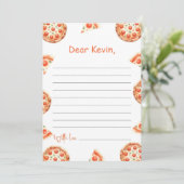 Pizza Eerste Verjaardagsfeest Tijd Capsule Kaart (Staand voorkant)