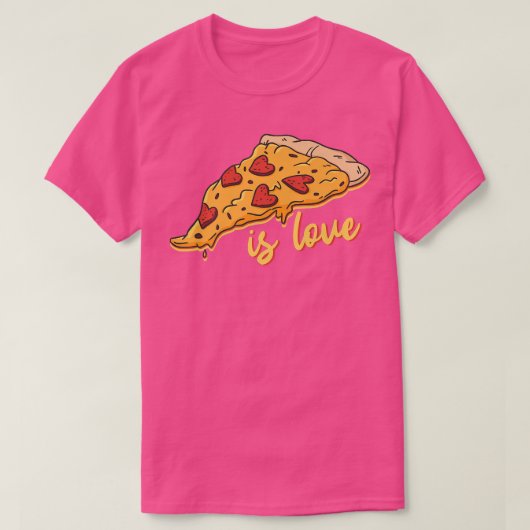 Pizza eet graag Pizza T-shirt (Design voorkant)