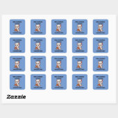 Pizza en Alpaca's: een verrassend geweldige combo Vierkante Sticker (Vel)