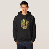 Pizza en ananas Dance Hoodie (Voorkant volledig)