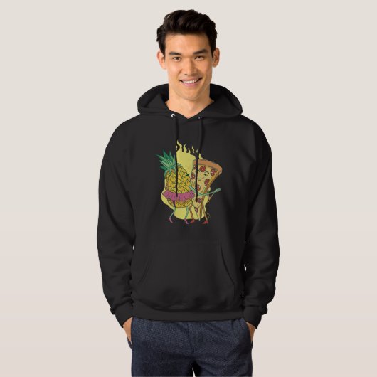 Pizza en ananas Dance Hoodie (Voorkant volledig)
