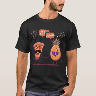 Pizza en ananas vrienden zijn grappige design vint t-shirt