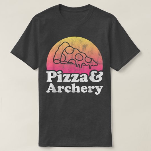 Pizza en Archery T-shirt (Design voorkant)