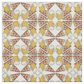 Pizza en Beer Pattern Stof (Swatch)