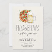Pizza en bier Casual koppels Baby shower Kaart (Voorkant)