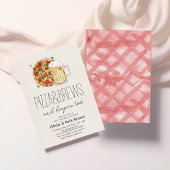 Pizza en bier Casual koppels Baby shower Kaart