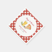 Pizza en Bier Casual Koppels douche Servet (Hoek)