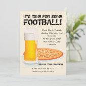 Pizza en Bier Football Kaart (Staand voorkant)